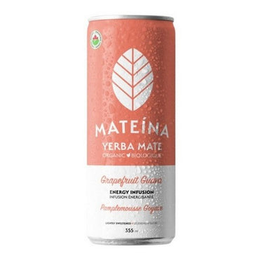 Organic Yerba Mate Energy Infusion Grapefruit Guava 355 Ml (Case Of 12) by Mateina