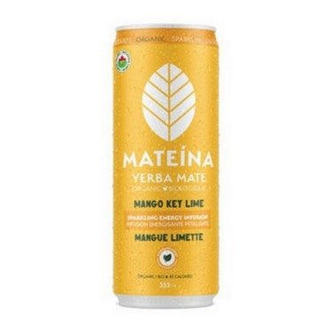 Organic Yerba Mate Sparkling Energy Infusion Mango Key Lime 355 Ml (Case Of 12) by Mateina