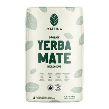 Organic Yerba Mate Loose Leaf Classic Cut With Stems 454 Grams (Case Of 10) by Mateina