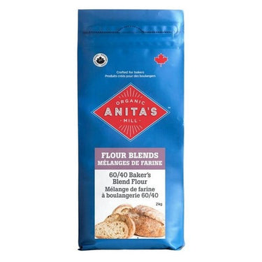 Organic 60/40 Bakers Blend Flour 2 Kgs (Case Of 4) by Anitas Organic