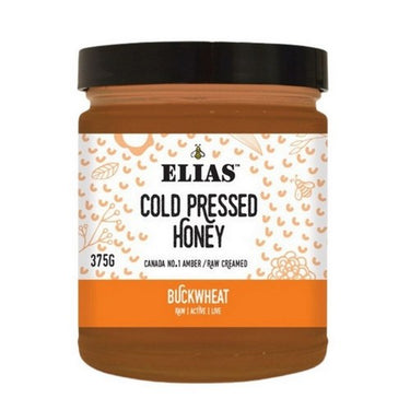 Honey Cold-Pressed Canada No.1 Amber Raw Creamed Buckwheat 375 Grams (Case Of 12) by Elias Honey