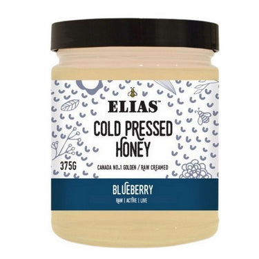 Honey Cold-Pressed Canada No.1 Golden Raw Creamed Blueberry 375 Grams (Case Of 12) by Elias Honey