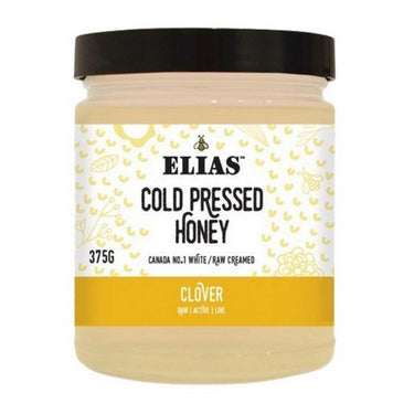Honey Cold-Pressed Canada No.1 White Raw Creamed Clover 375 Grams (Case Of 12) by Elias Honey