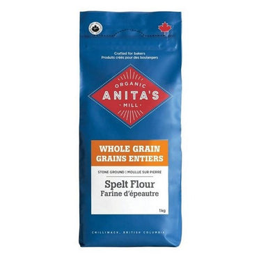 Organic Spelt Flour Stone Ground 1 kg (Case Of 4) by Anitas Organic