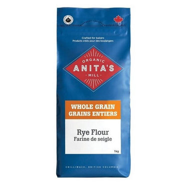 Organic Rye Flour Fresh Ground 1 kg (Case Of 4) by Anitas Organic