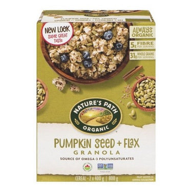 Organic Granola Pumpkin Seed & Flax 800 Grams (Case Of 6) by Natures Path