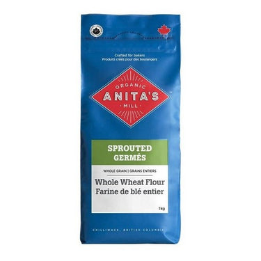 Organic Whole Wheat Flour Sprouted 1 kg (Case Of 4) by Anitas Organic