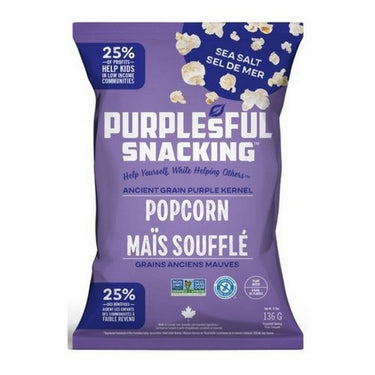 Sea Salt Popcorn Plant-based 136 Grams (Case Of 9) by Purplesful