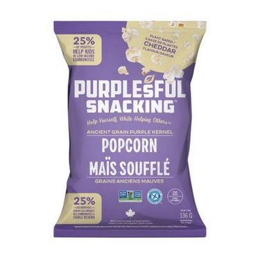 Cheddar Popcorn Plant-based 136 Grams (Case Of 9) by Purplesful