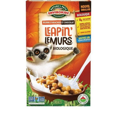 Organic Leapin' Lemurs Peanut Butter & Chocolate 284 Grams (Case Of 12) by Envirokidz Organic