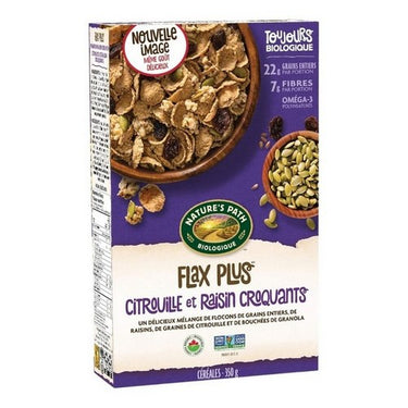 Organic Flax Plus Pumpkin Raisin Crunch 350 Grams (Case Of 12) by Natures Path