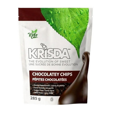 Chocolate Chips Stevia Sweetened Semi-Sweet 285 Grams (Case Of 6) by Krisda