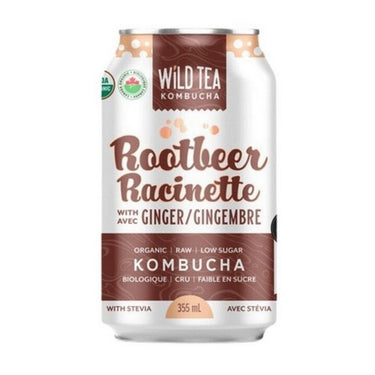 Organic Root Beer w/Ginger 355 Ml (Case Of 12) by Wild Tea Kombucha