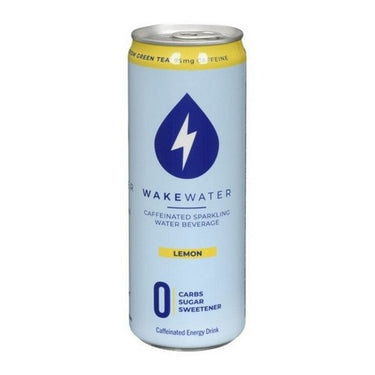 Caffeinated Sparkling Water Beverage Lemon 355 Ml (Case Of 12) by Wake Water