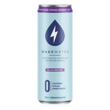Caffeinated Sparkling Water Beverage Blackberry 355 Ml (Case Of 12) by Wake Water