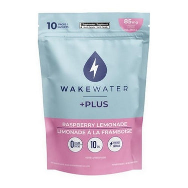 Energy Drink Mixes With Caffeine Zero Sugar Raspberry Lemonade 50 Grams (Case Of 10) by Wake Water