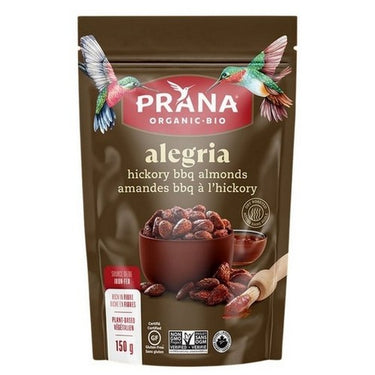 Organic Alegria Hickory BBQ Almonds 150 Grams (Case Of 8) by Prana