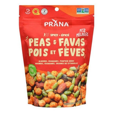 Mix Peas & Fava Spicy Almonds Edamame & Pumpkin Seeds 400 Grams (Case Of 12) by Prana