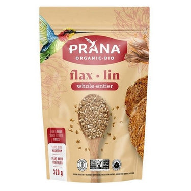 Organic Flax Seeds Golden 320 Grams (Case Of 8) by Prana