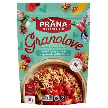 Organic Granola Cereal Mixed Berry Crunch 300 Grams (Case Of 8) by Prana