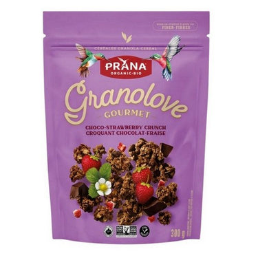 Organic Gourmet Granola Cereal Choco-Strawberry Crunch 300 Grams (Case Of 8) by Prana