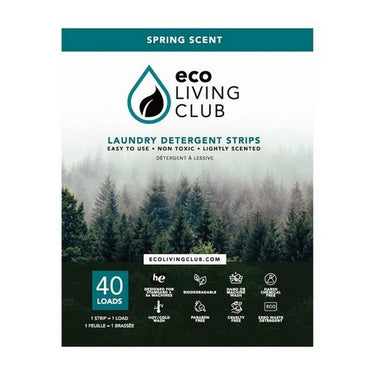 Laundry Detergent Strips Spring Scent 40 Count (Case Of 12) by Eco Living Club