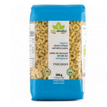 Organic Macaroni Durum Semolina 500 Grams (Case Of 12) by Bioitalia