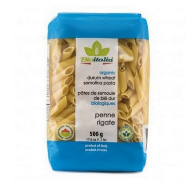 Organic Penne Rigate Durum Semolina 500 Grams (Case Of 12) by Bioitalia