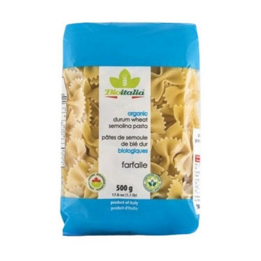 Organic Farfalle Durum Semolina 500 Grams (Case Of 12) by Bioitalia