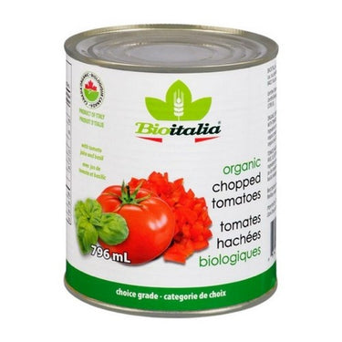 Organic Tomatoes w/ Basil Chopped 796 Ml (Case Of 12) by Bioitalia