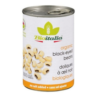 Organic Black-Eyed Beans No Salt Added 398 Ml (Case Of 12) by Bioitalia