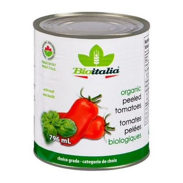 Organic Tomatoes w/Basil Whole Peeled 796 Ml (Case Of 12) by Bioitalia