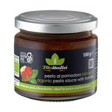 Organic Pesto w/Tomato Ready-To-Use 160 Ml (Case Of 12) by Bioitalia