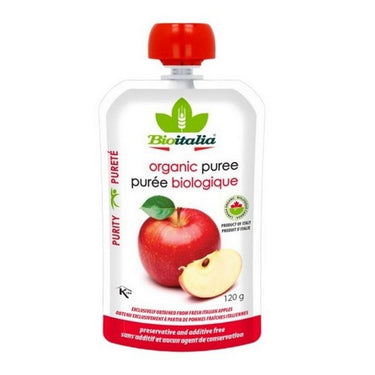 Organic Purée Purity Apple 120 Grams (Case Of 6) by Bioitalia