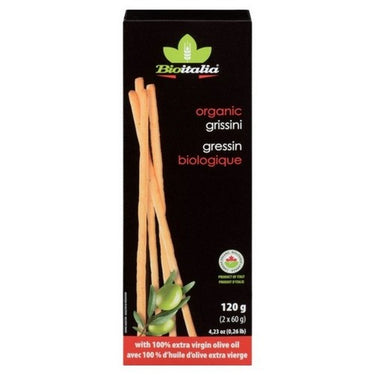 Organic Breadsticks Grissini 120 Grams (Case Of 12) by Bioitalia
