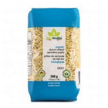 Organic Orzo Durum Semolina 500 Grams (Case Of 12) by Bioitalia