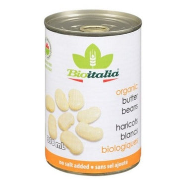 Organic Butter Beans No Salt Added 398 Ml (Case Of 12) by Bioitalia