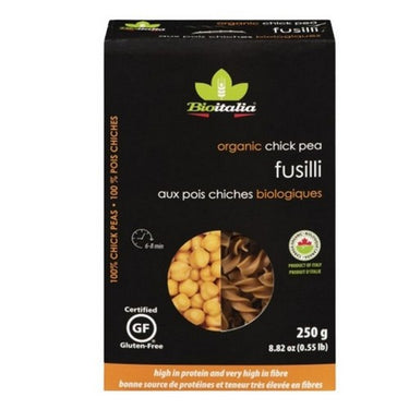 Organic Fusilli Chickpea 250 Grams (Case Of 12) by Bioitalia