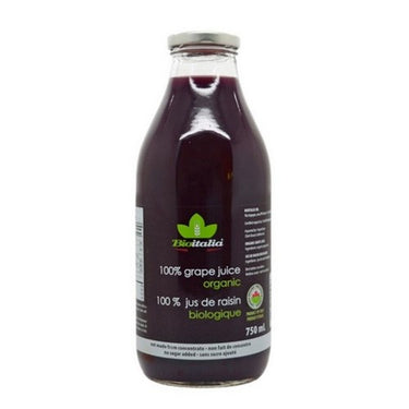 Organic Grape Juice 100% 750 Ml (Case Of 6) by Bioitalia