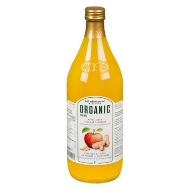 Organic Apple Cider Vinegar & Ginger Raw 1 Litre (Case Of 12) by Eat Wholesome