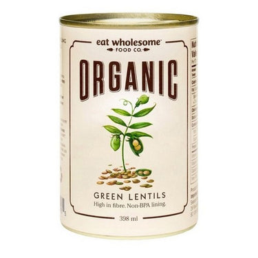 Organic Green Lentils 398 Ml (Case Of 12) by Eat Wholesome