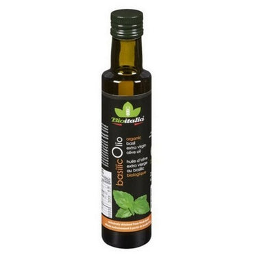 Organic BasilicOlio Basil Infused Olive Oil Extra Virgin 250 Ml (Case Of 6) by Bioitalia