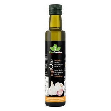 Organic AgliOlio Garlic Infused Olive Oil Extra Virgin 250 Ml (Case Of 6) by Bioitalia