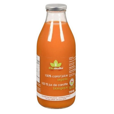 Organic Carrot Juice 100% 750 Ml (Case Of 6) by Bioitalia