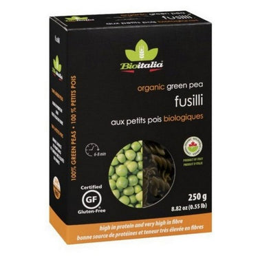 Organic Fusilli Green Pea 250 Grams (Case Of 12) by Bioitalia