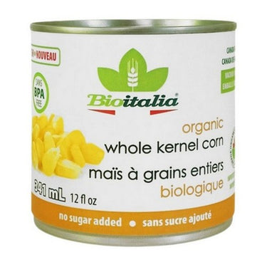 Organic Corn Whole Kernel No Sugar Added 341 Ml (Case Of 12) by Bioitalia