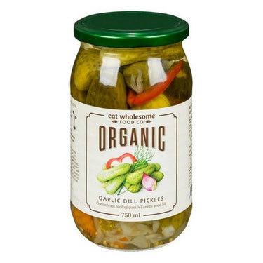 Organic Garlic Dill Pickles 750 Ml (Case Of 6) by Eat Wholesome