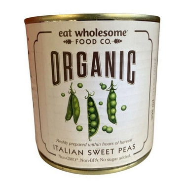 Organic Italian Sweet Peas 398 Ml (Case Of 12) by Eat Wholesome