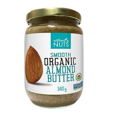 Organic Almond Butter Smooth 340 Grams (Case Of 12) by Natures Nuts