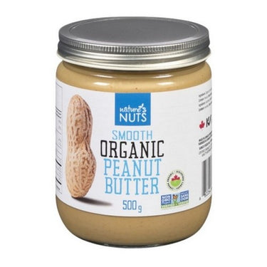 Organic Peanut Butter Smooth 500 Grams (Case Of 6) by Natures Nuts